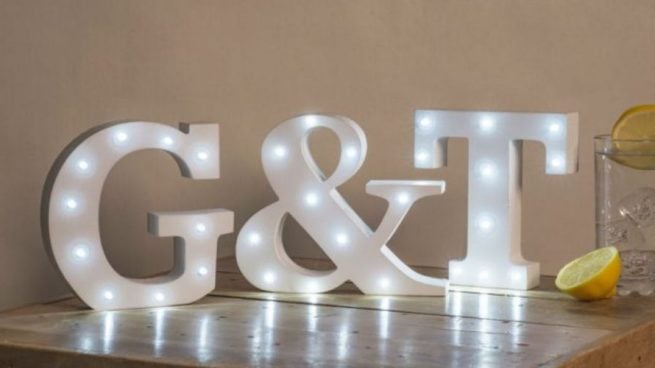 Letras luminosas de cartón de 30 cm de compra