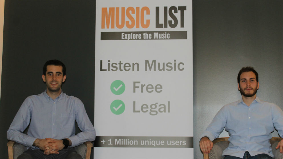 Jordi Pallarés y Eduardo Beguer, socios de MusicList (Fuente: MusicList)