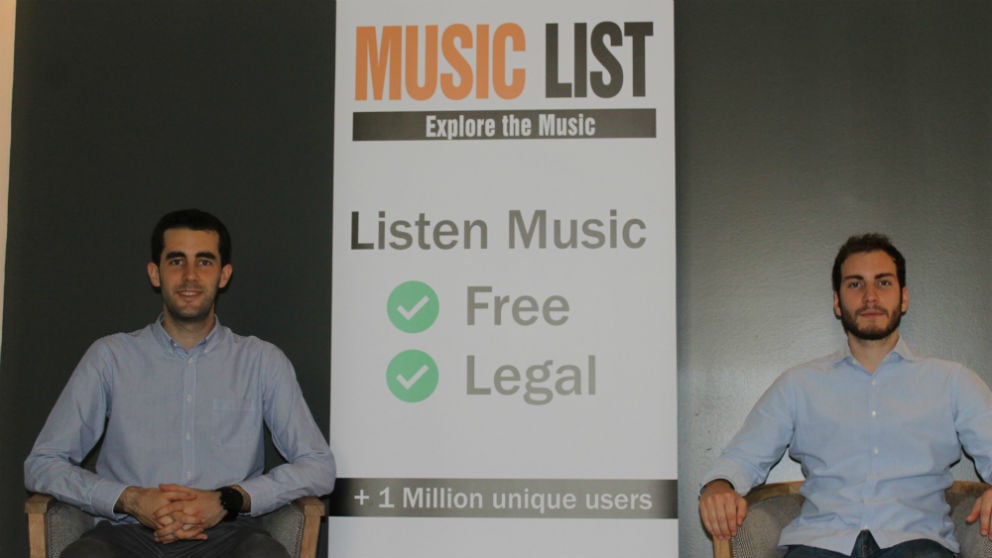 Jordi Pallarés y Eduardo Beguer, socios de MusicList (Fuente: MusicList)