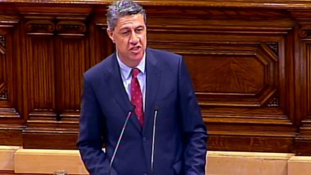 El líder del PPC, Xavier García Albiol, en la investidura en el Parlament de Quim Torra
