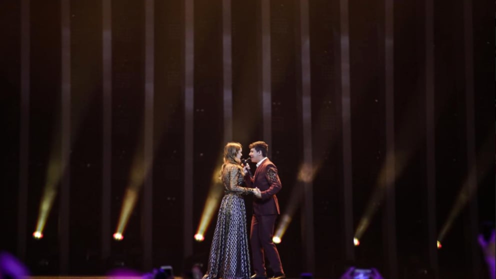 Amia y Alfred en su actuación en ‘Eurovisión 2018’