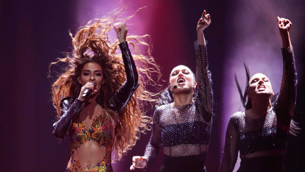 Eleni Foureira es la principal favorita para la victoria en ‘Eurovisión’ esta noche. (Foto: RTVE)