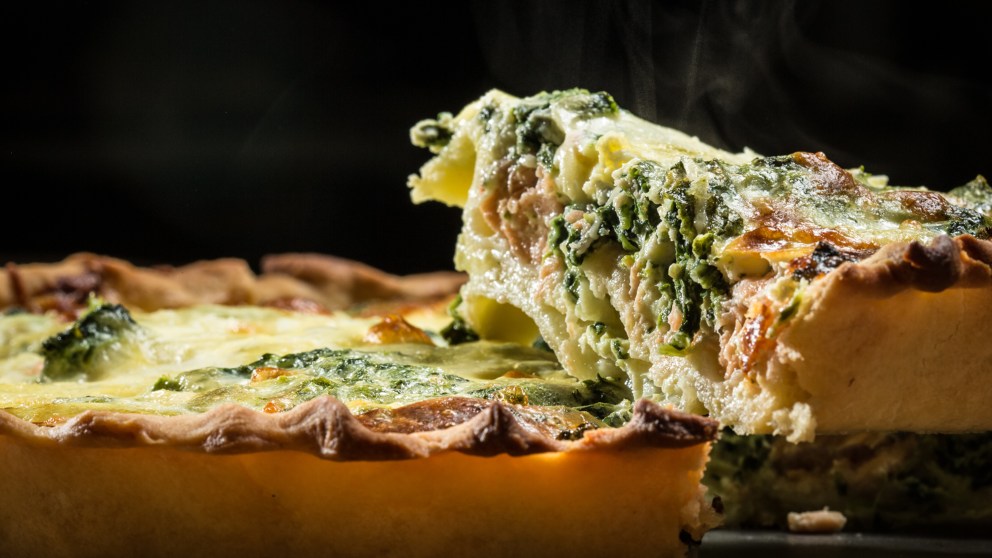 Receta de Quiche de tofu y espinacas fácil de preparar