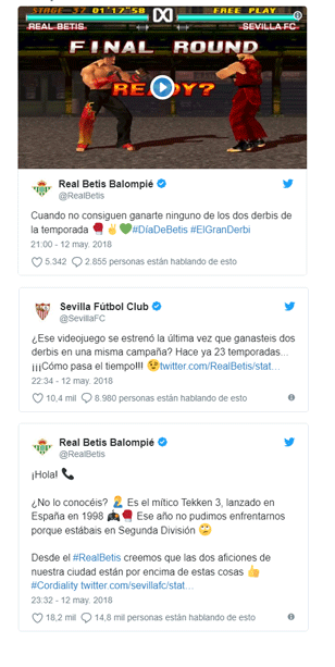 El tremendo pique entre Sevilla y Betis en sus cuentas de redes sociales