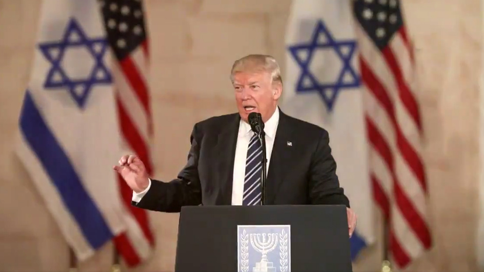 El presidente de EEUU, Donald Trump celebra la amistad de su país con Israel.