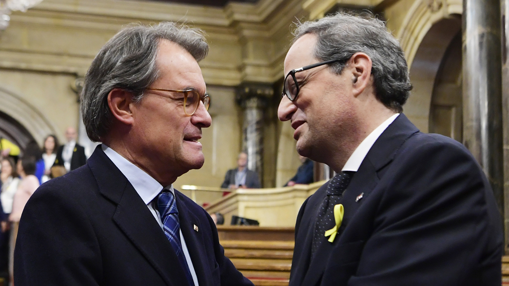 Artur Mas y Quim Torra. (Foto: AFP)