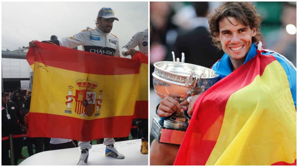 Fernando Alonso y Rafa Nadal, dos símbolos del deporte español.