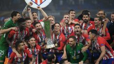 Fernando Torres y Gabi levantaron el título de la Europa League juntos. (Getty)