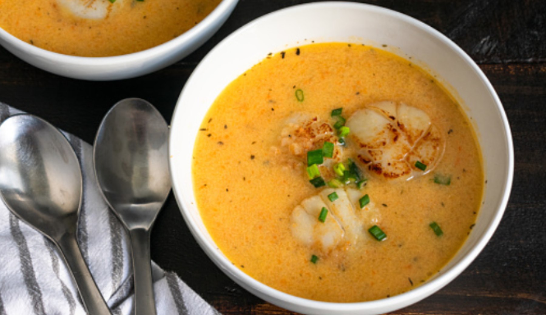 Crema de zanahorias y vieiras