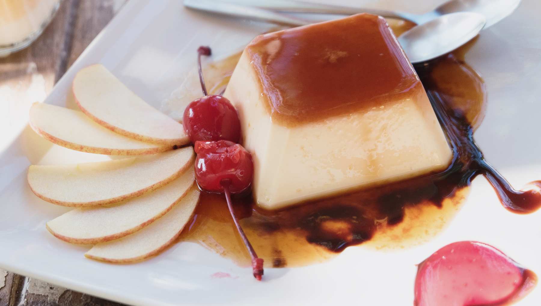 Flan de pera.