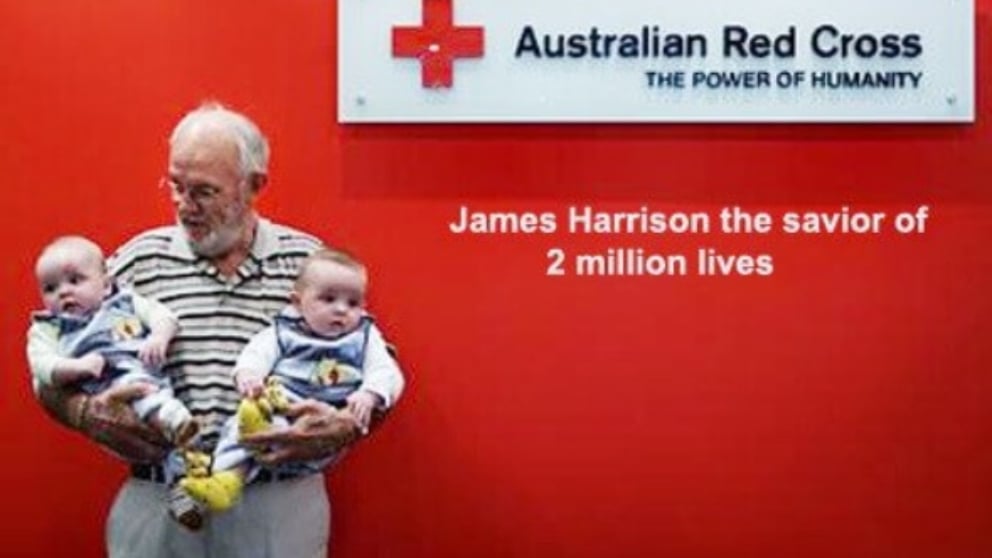 James Harrison, el hombre que ha salvado la vida a millones de bebés