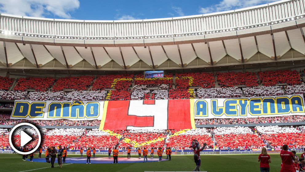 Mosaico del Metropolitano homenajeando a Fernando Torres en el Atlético – Eibar.