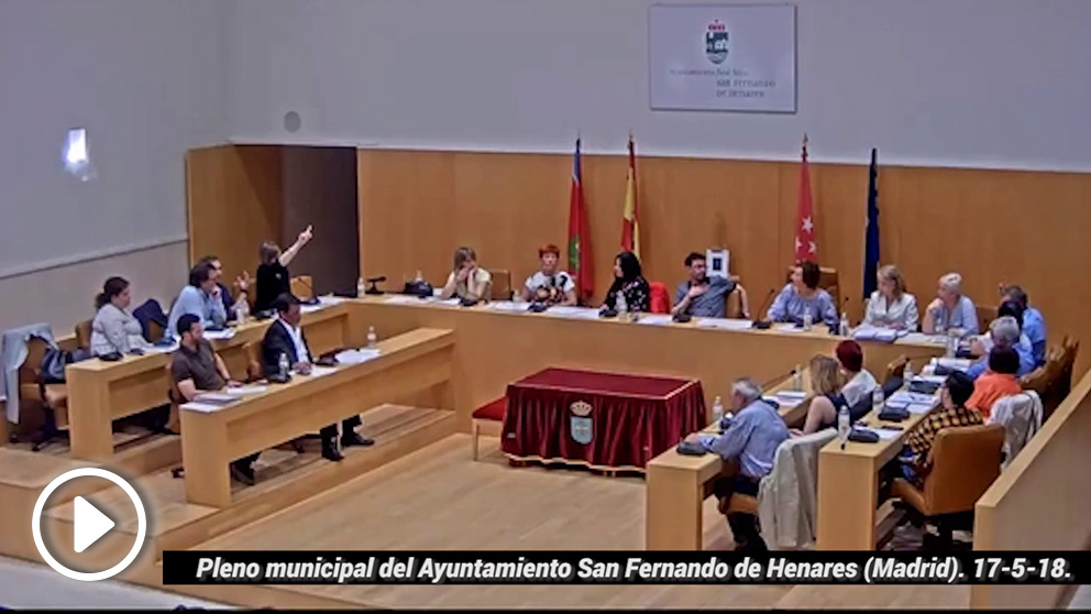 Pleno municipal del Ayuntamiento San Fernando de Henares (Madrid). 17-5-18.