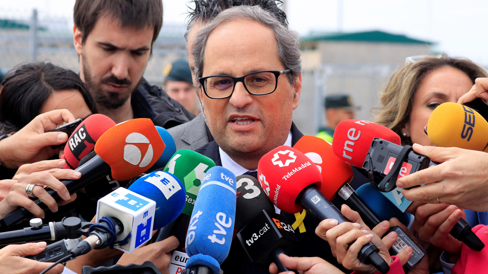 Quim Torra, presidente de la Generalitat de Cataluña. (Foto: EFE)