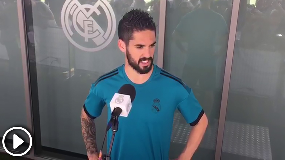 Isco atendió a los medios de comunicación en el Media Day.
