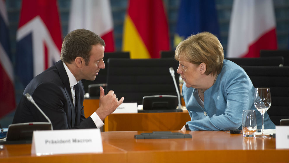 Macron y Merkel (Foto: GETTY).