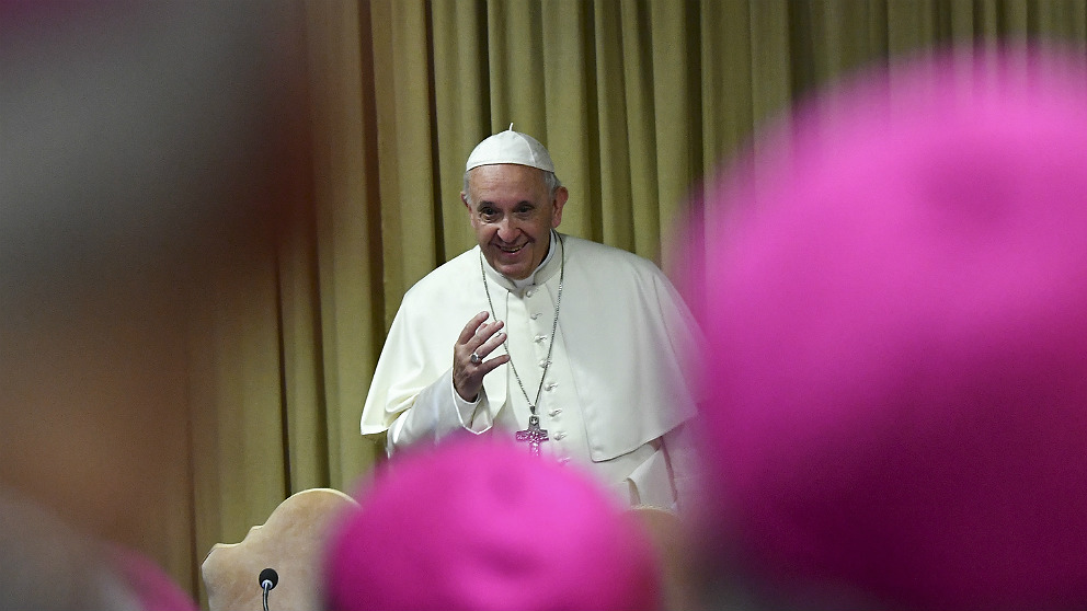 El Papa Francisco, ante los obispos italianos. (AFP)