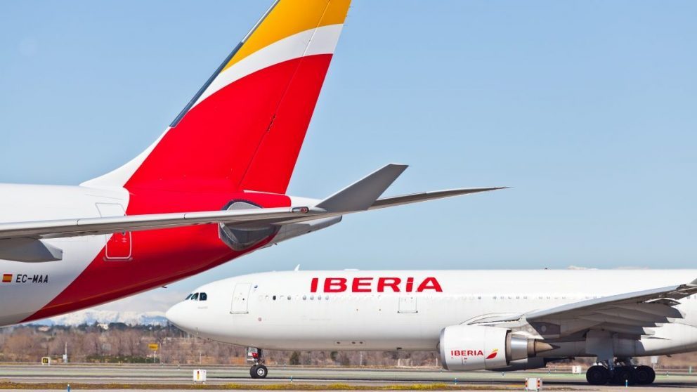 Un avión de la compañía Iberia.