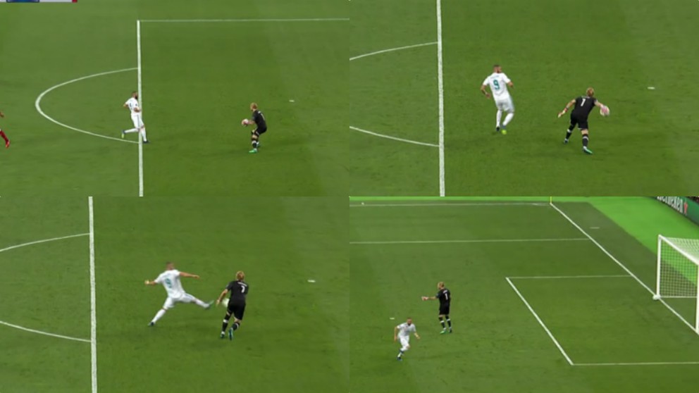 El error garrafal de Karius en el gol de Karim Benzema.