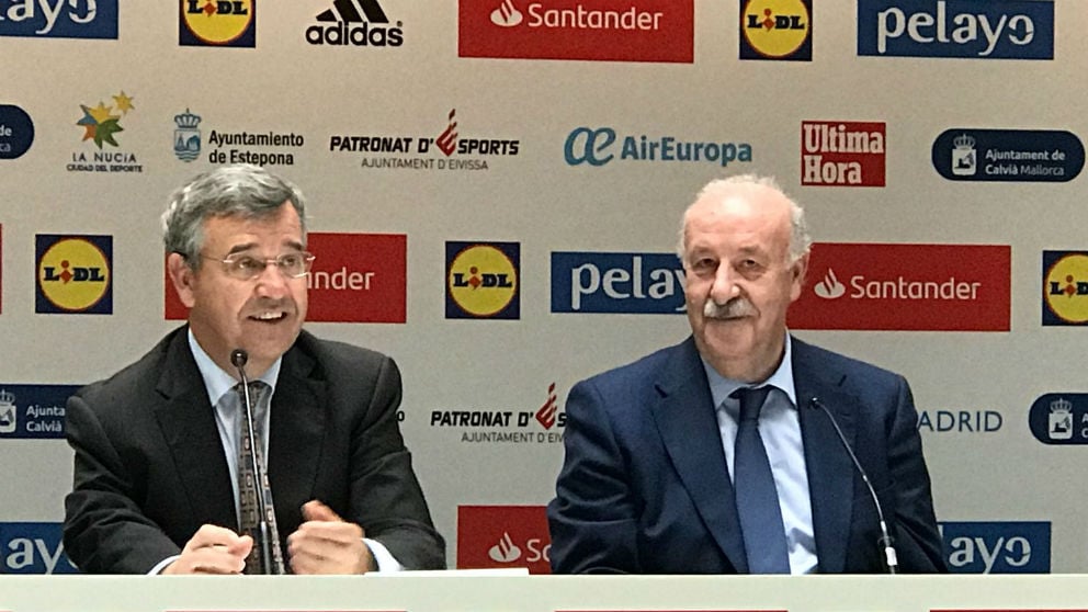 Vicente del Bosque durante la presentación de su Campus.