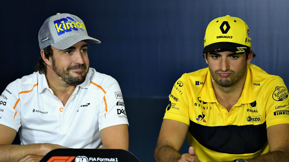Carlos Sainz y Fernando Alonso disfrutarán en Canadá de la nueva evolución del motor Renault, que entregará, según datos del banco de pruebas francés, hasta 30 CV más de potencia. (getty)