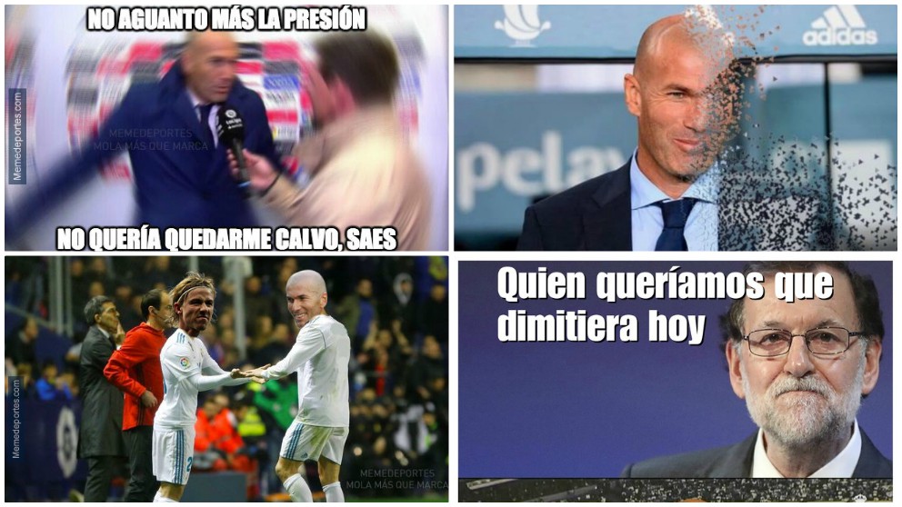 Zinedine Zidane dejó de manera sorprendente el Real Madrid y las redes se incendiaron con memes.