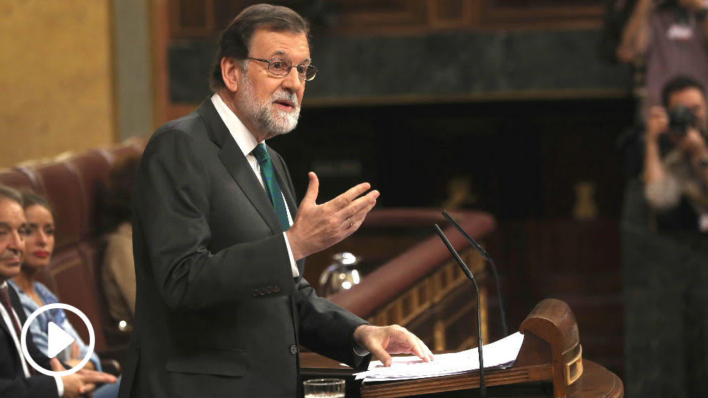 Mariano Rajoy durante el debate de la moción de censura