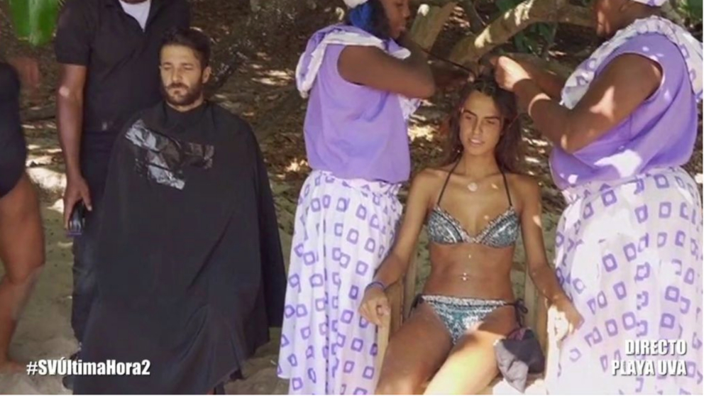 Hugo y Sofía cambian de look en ‘Supervivientes’. (Foto: Mediaset)