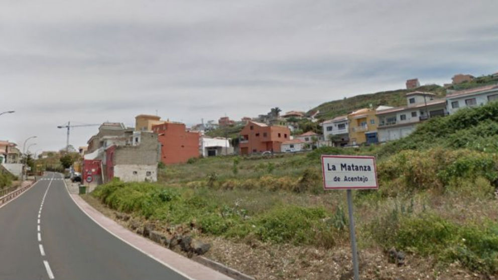 Entrada a la localidad de La Matanza, en Tenerife.