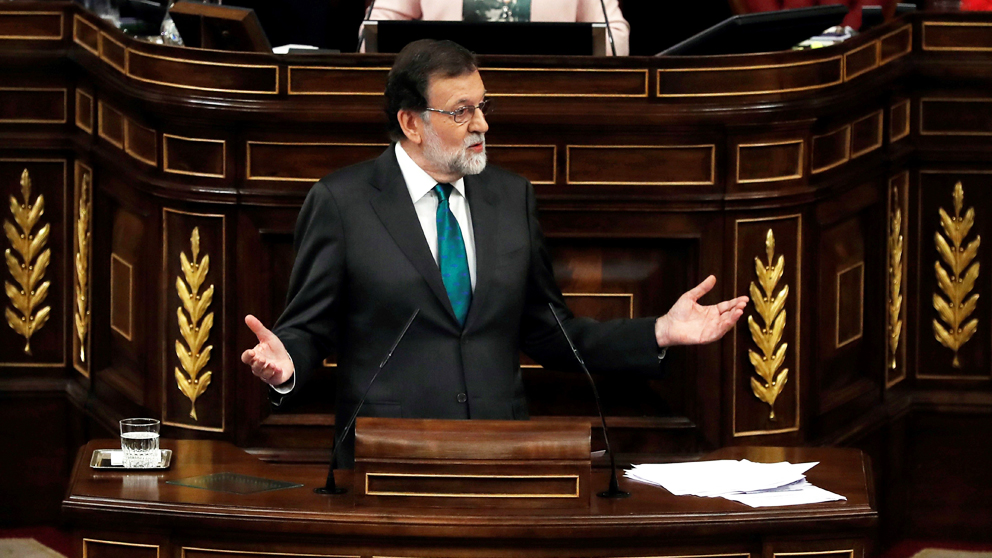 Mariano Rajoy en el debate de la moción de censura. (Foto: EFE)