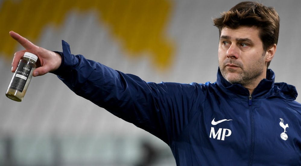 Mauricio Pochettino, en un entrenamiento con el Tottenham. (AFP)