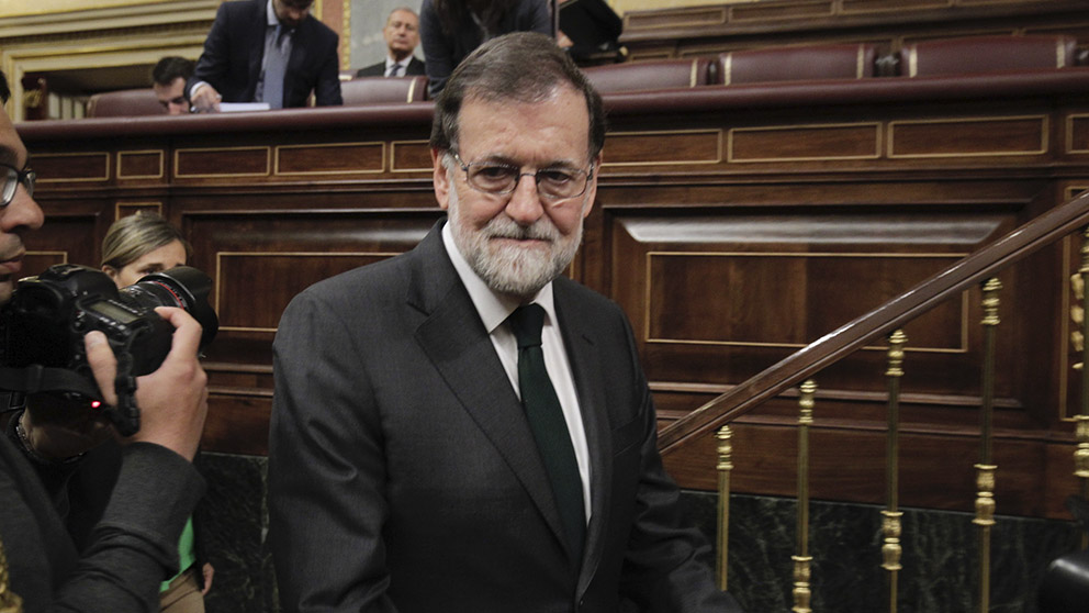 Mariano Rajoy en el Congreso de los diputados tras la moción de censura. (Foto: Francisco Toledo).