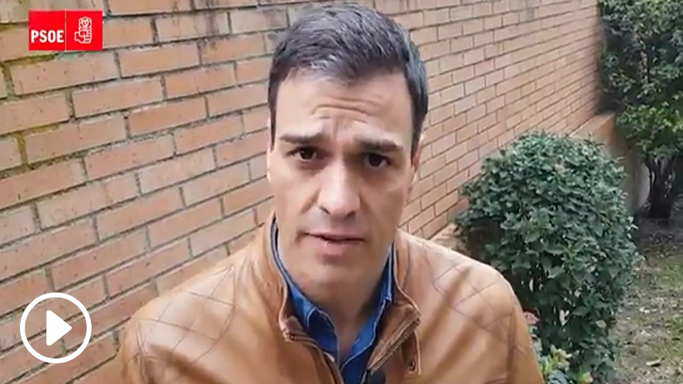 El secretario general, Pedro Sánchez, criticando a Podemos y los independentistas en un vídeo publicado en marzo