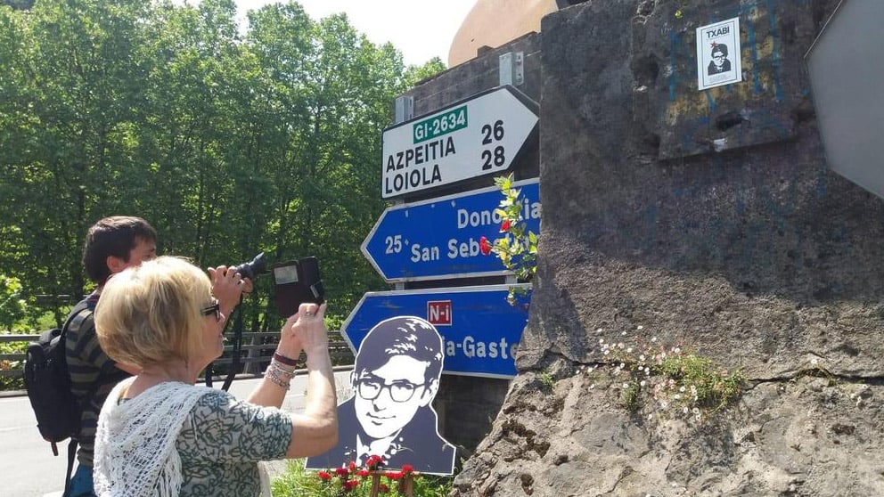 Homenaje en Tolosa a el etarra Txabi Etxebarrieta. Foto: Twitter