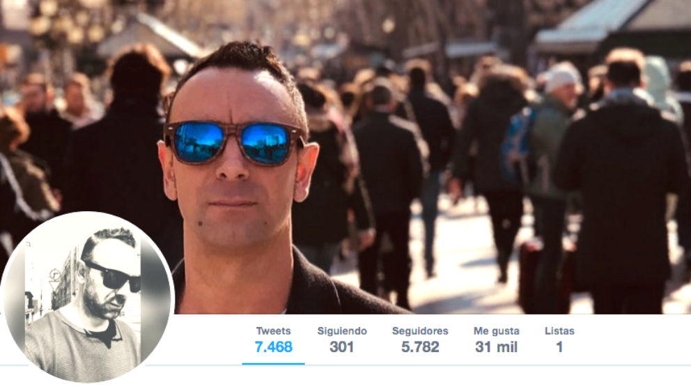 Cuenta de Twitter con más de 31.000 seguidores del supuesto hacker Rubén López Gómez.