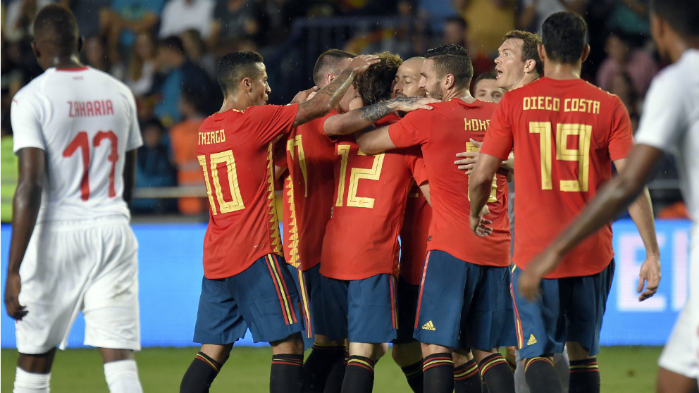 España empató contra Suiza en el penúltimo partido antes del Mundial. (Getty) | Mundial 2018: España