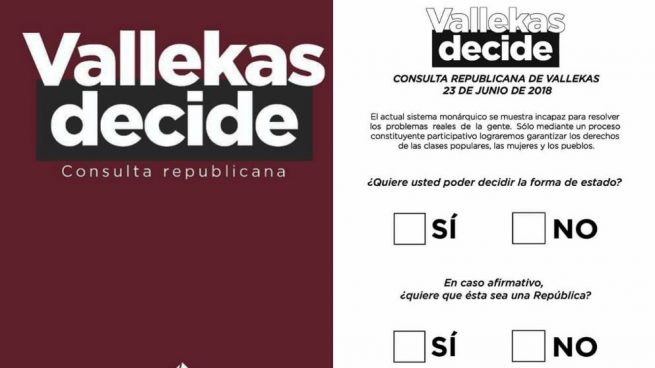 Carmena autorizará un referéndum contra la Monarquía en Vallecas