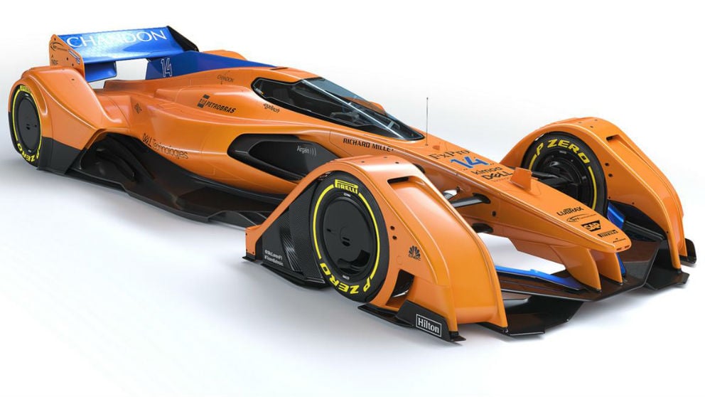 El McLaren X2 es el último prototipo diseñado en Woking, que nos muestra cómo deberían ser los monoplazas de la categoría reina del automovilismo en un futuro.