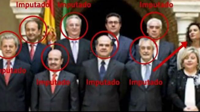 El gobierno de la Junta de Andalucía con la actual ministra de Hacienda y siete imputados en el caso ERE