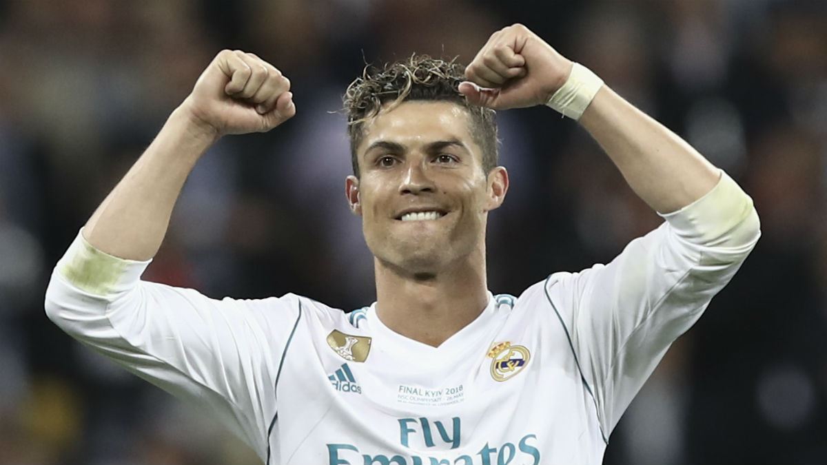 Cristiano Ronaldo celebra un gol con el Real Madrid. (AFP)