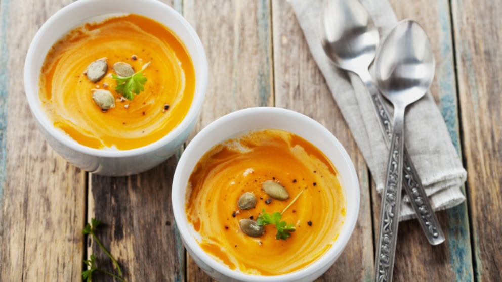 Receta de crema de zanahorias y mango fría fácil de preparar