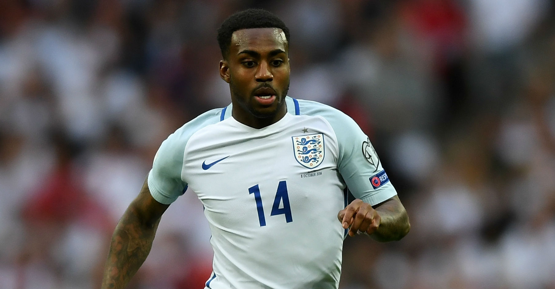 Danny Rose, durante un partido con Inglaterra. (Getty)