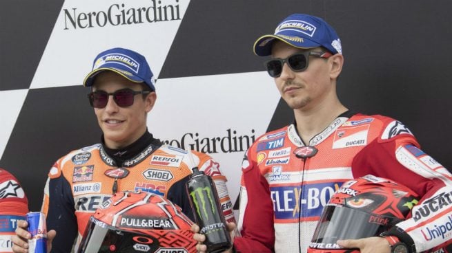 Marc Márquez y Jorge Lorenzo.