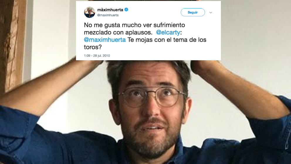 Maxim Huerta, el nuevo ministro de Cultura de Pedro Sánchez, se ha declarado abiertamente antitaurino en el pasado.