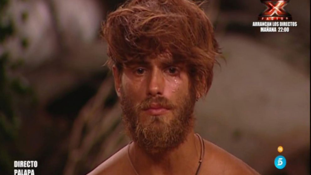 Sergio se muestra desolado por el final de ‘Supervivientes’. (Foto: Telecinco)