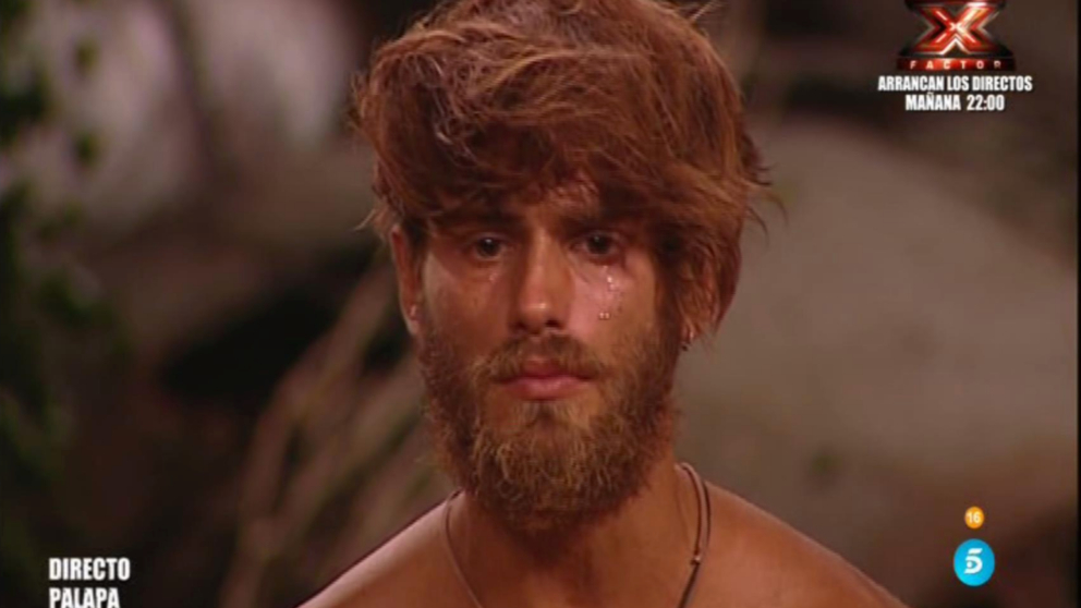 Sergio se muestra desolado por el final de ‘Supervivientes’. (Foto: Telecinco)
