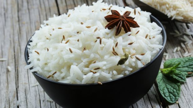 Receta de Ensalada templada de arroz basmati con langostinos