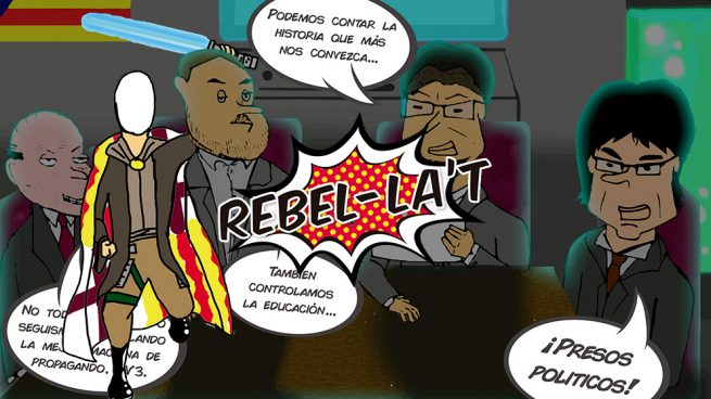 El cómic antiadoctrinamiento separatista con Torra, Puigdemont o Junqueras como 'villanos'