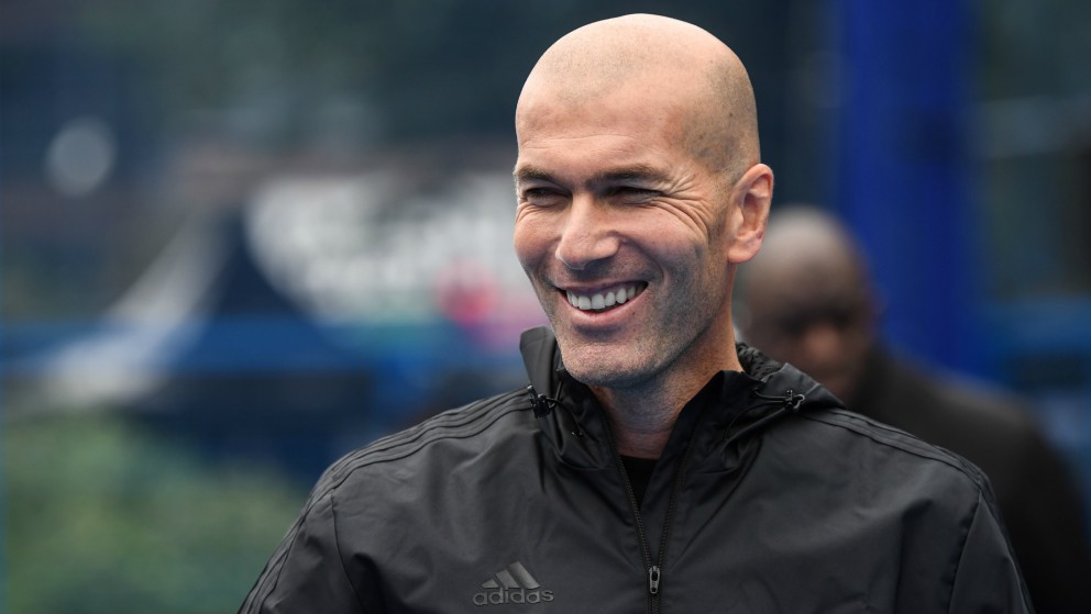 Zidane, durante un acto de Adidas. (AFP)