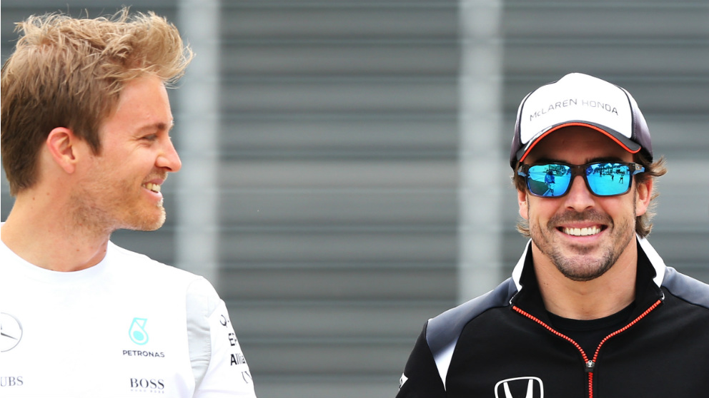 Rosberg habló sobre Fernando Alonso. (Getty)